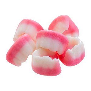 Bala de Gelatina Dentaduras Cítrica 15g 12 Un Docile Festas da 25