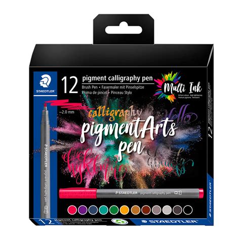 Staedtler Pigment Arts Kalligrafi Pen 12 Farver 189 Dkk