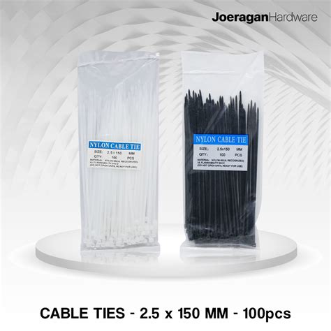 Jual Kabel Ties 2 5x150mm Isi 100pcs Nylon Cable Tie 15cm Insulock Tis