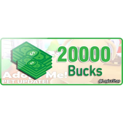 Bundle 20K Bucks Adopt Me In Game Items Gameflip