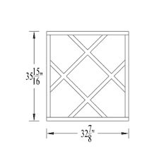 3 Ft Diamond Bin Wine Rack With Face Trim Vintner Series Wine Rack