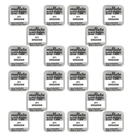 20 Piles Murata Sony 371 SR920SW Watch 1 55V Leroy Merlin