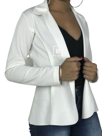 Kit Lote 10 Blazer Terninho Feminino Sem Babado Neoprene RSL