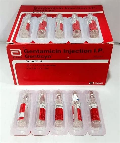 Genticyn Gentamicin Injection 80mg 2ml At Rs 50 Vial In Nagpur ID