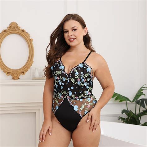 Deep Love Crotchless Sleeveless Mesh Luxury Lingerie Plus Size Women Underwear Clothing