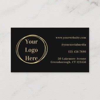 Custom Modern Minimalistic Black Gold Business Card | Zazzle