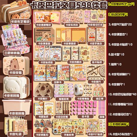 Kapibara Stationery Set Spree Capybara Gift Box Girl High Value