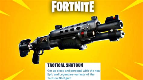 Fortnite New Legendary Tactical Shotgun Update Gameplay Fortnite