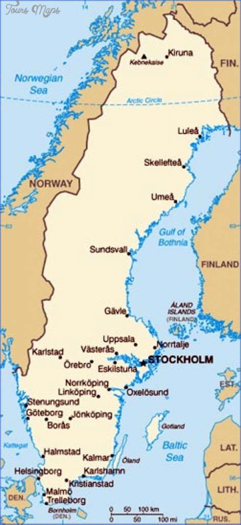 Lake Vattern Sweden Map - Toursmaps.com