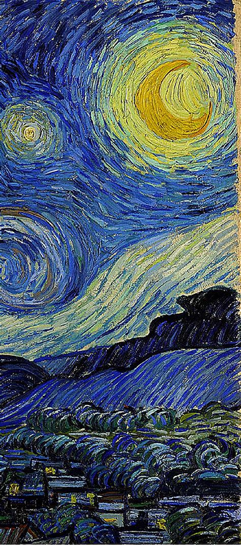 Starry Night Detail 1889 Vincent Van Gogh Arte Van Gogh Arte