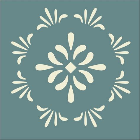 Colonial Motif 2 Stencil 75 X 75 The Artful Stencil 10 Mil