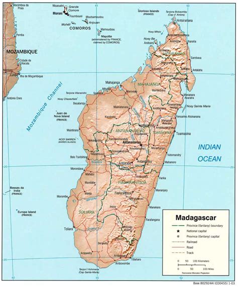 Madagascar Physical Map Mapsof Net