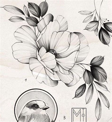 Pin De Agathe Rohmer Em Compo Florale Tatuagem Floral Tatuagem De