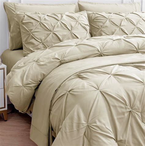 Amazon.com: LANE LINEN King Comforter Set, 7 Piece King Size Bedding ...