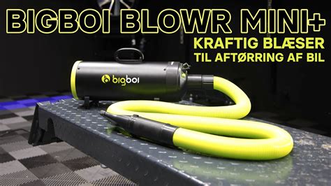 Blæser til aftørring af bil Bigboi BlowR Mini Plus YouTube