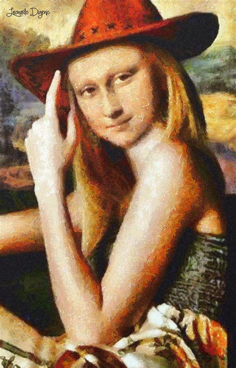 Texan Mona Lisa Da Digital Art By Leonardo Digenio Fine Art America