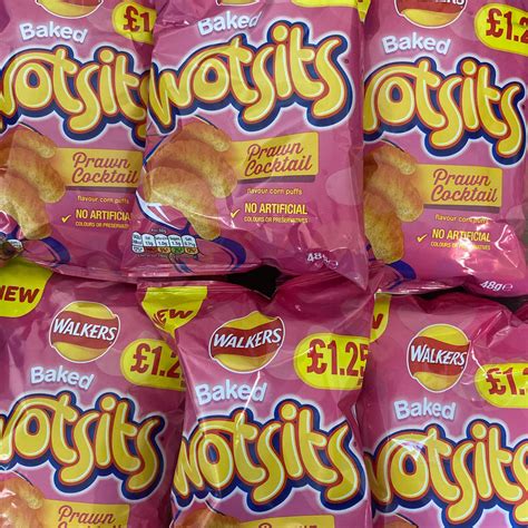 6x Walkers Wotsits Prawn Cocktail Snacks Share Bags (6x48g) & Low Price ...