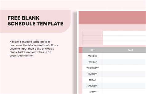 25+ Microsoft Word Schedule Templates