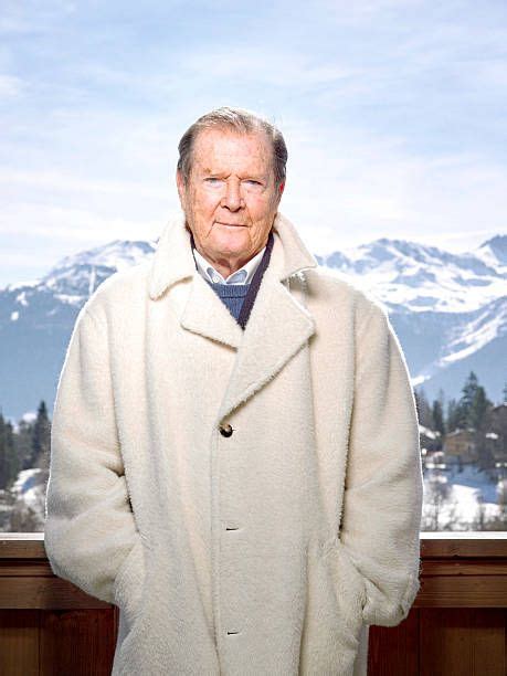 Actor Roger Moore Is Photographed For Paris Match On March In