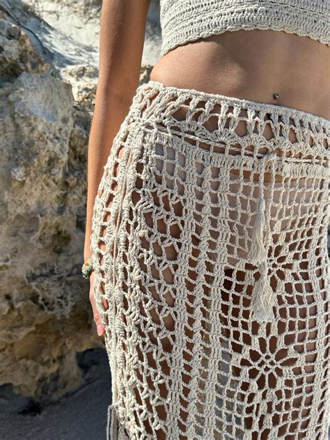 SKIRT COVE CROCHET MAXI VINTAGE CREAM Naked Gypsy