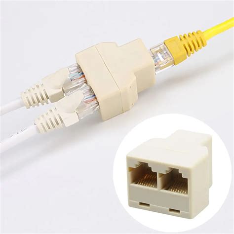 Разветвитель RJ45, 1-2 выхода, Cat6/5/5e, 1/2 шт. (Компьютерная ...