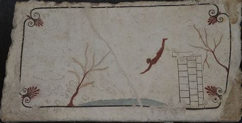 The Diver Painting From The Covering Slab Of The Tomb Of The Diver