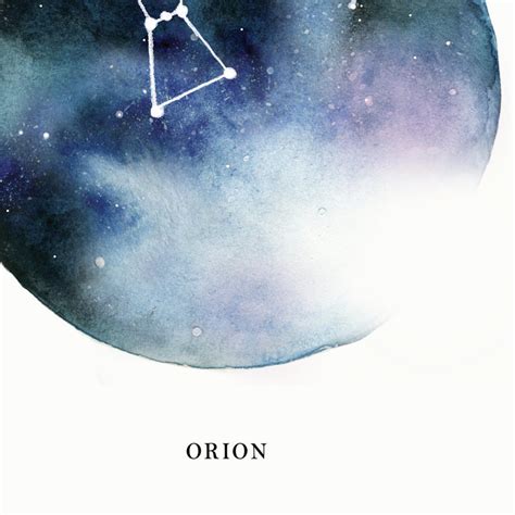 Orion Constellation Watercolor Art Poster Print Wall Decor | Etsy