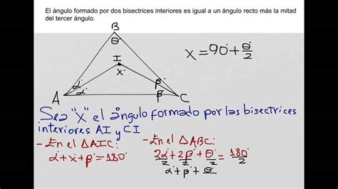 Calcular La Medida Del Angulo Que Forman Las Bisectrices De Los Angulos