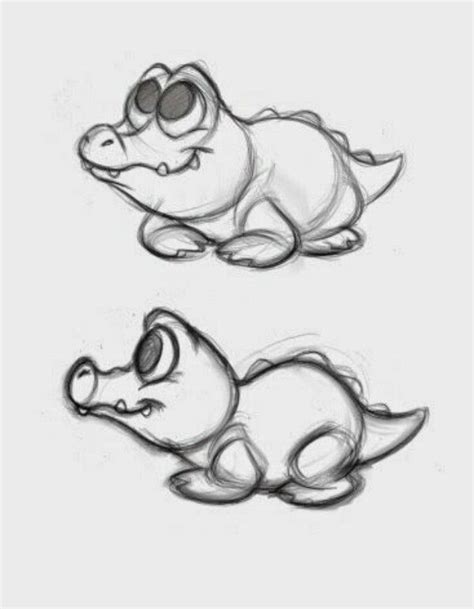 Small crocodile | Animal drawings, Sketches, Drawings