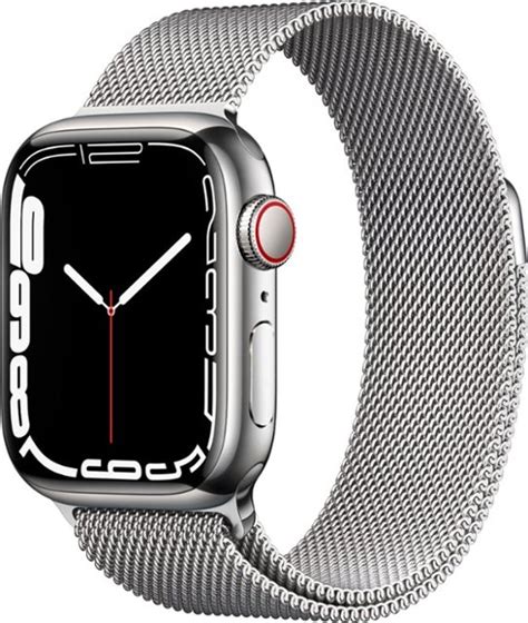 אלוף הסלולר שעון חכם Apple Watch Silver Stainless Steel Case 41mm