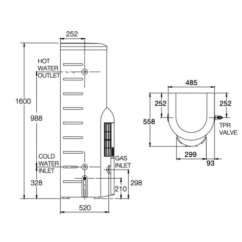 Rheem Stellar 130 Litre 5 Star Natural Gas Hot Water System 850330no