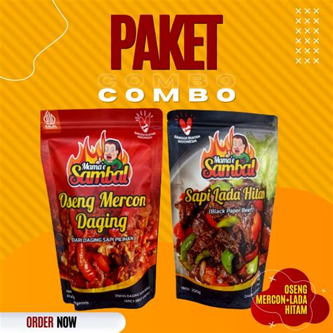 Jual Paket Combo Sapi Lada Hitam Oseng Mercon Daging Sapi Pedas