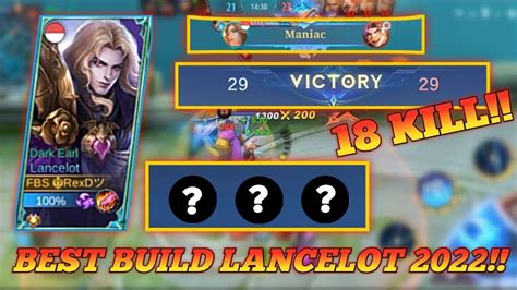 TOP GLOBAL LANCELOT BEST BUILD LANCELOT 2022 ITEM EMBLEM