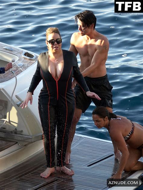 Mariah Carey Sexy Seen Showcasing Her Hot Tits In The Sea In Capri Aznude