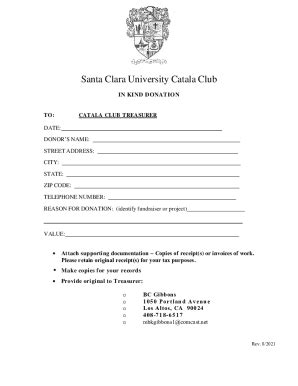 Fillable Online Santa Clara University Catala Club Fax Email Print