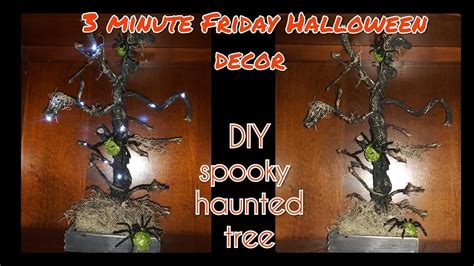 Diy Spooky Halloween Tree Decor 3 Minute Friday Halloween Theme Youtube