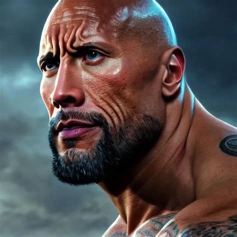 The Rock Dwayne Johnson With A Beard Photo Stable Diffusion