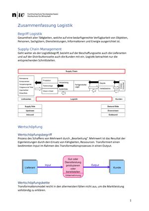 Simulationsprüfung FS 2021 Logistik und Supply Chain Management Studocu