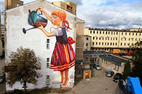 Dziewczynka Z Konewk Mural Natalii Rak W Bydgoszczy Naludowo Pl