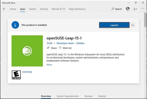 Cómo instalar openSUSE Leap 15 en Windows 10 WSL