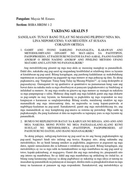 Takdang Aralin 5 Pdf