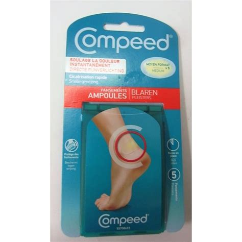 Compeed Ampoule Talon 5 Pansements Format Moyen Trousse Premiers