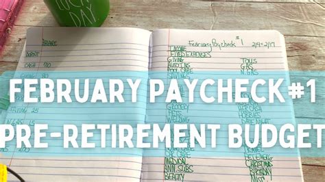 February Paycheck Budget Budgeting In Retirement Budget For Two