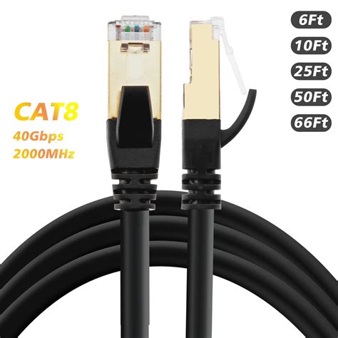 New CAT8 Ethernet Cable 40Gbps 2000Mhz High Speed Gigabit SSTP LAN ...