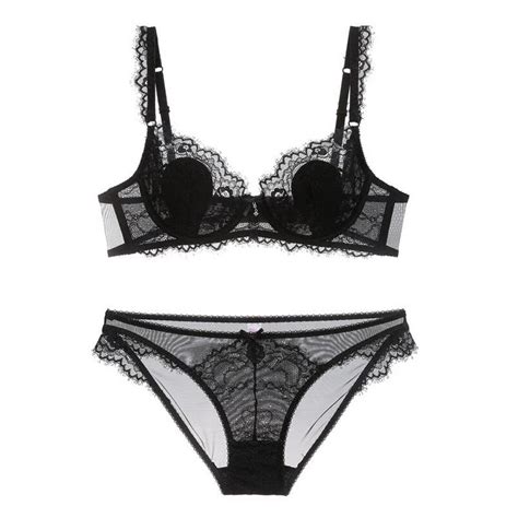 Sexy Lace Ultra Thin Transparent Bra With Padded Lacy Underwear Set Women Lingerie Plus Size Bra