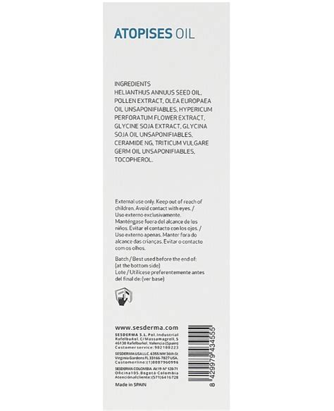 Sesderma Moisturizing oil for sensitive skin Atopises Oil 200ml buy ...