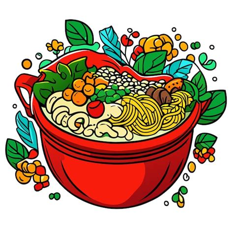 Ilustración deliciosa de locro dibujada a mano Vector Premium