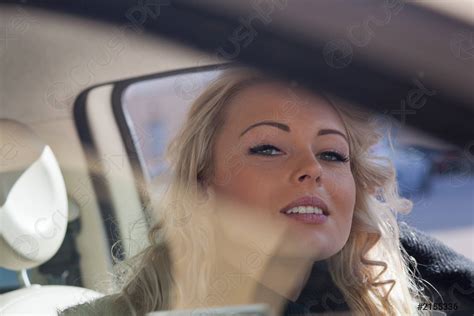Intense Look Of A Beautiful Blonde Woman Stock Photo Crushpixel