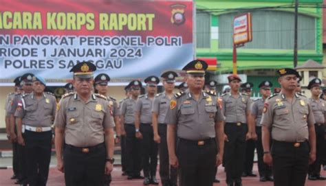 Awal Tahun 2024 43 Personil Polres Sanggau Naik Pangkat