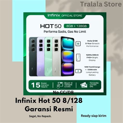 Jual Infinix Hot 50 8 128 Garansi Resmi Shopee Indonesia